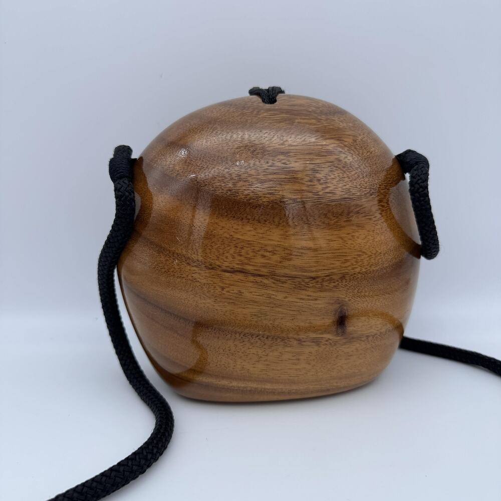 Timmy Woods Lion Crossbody Bag Carved Wood Beverly Hills Limited Edition Art - Picture 2 of 16